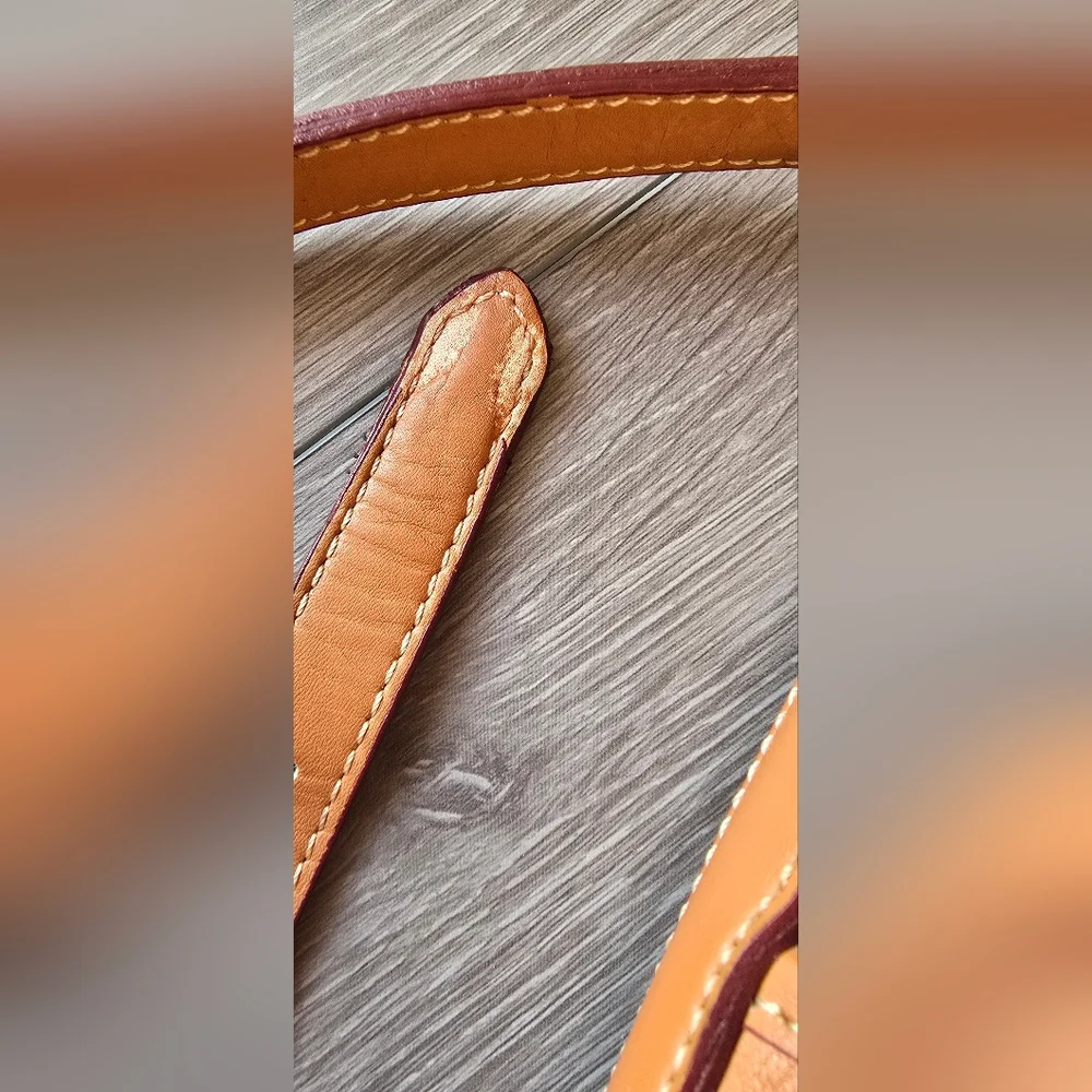 Beige Plaid Crossbody Bag – Braciano Leather Trim British-Inspired Preppy Style - Picture 12 of 13